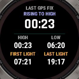 Main screen on a fēnix 7 Pro