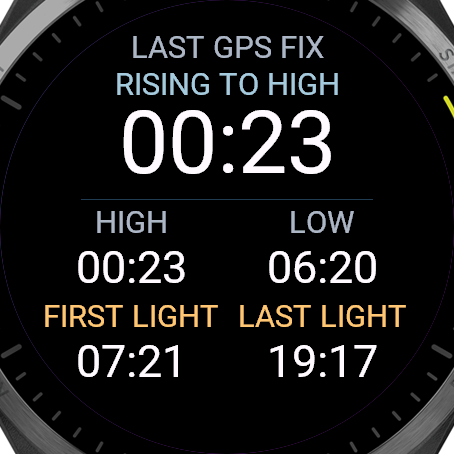 tides.watch on a Garmin watch